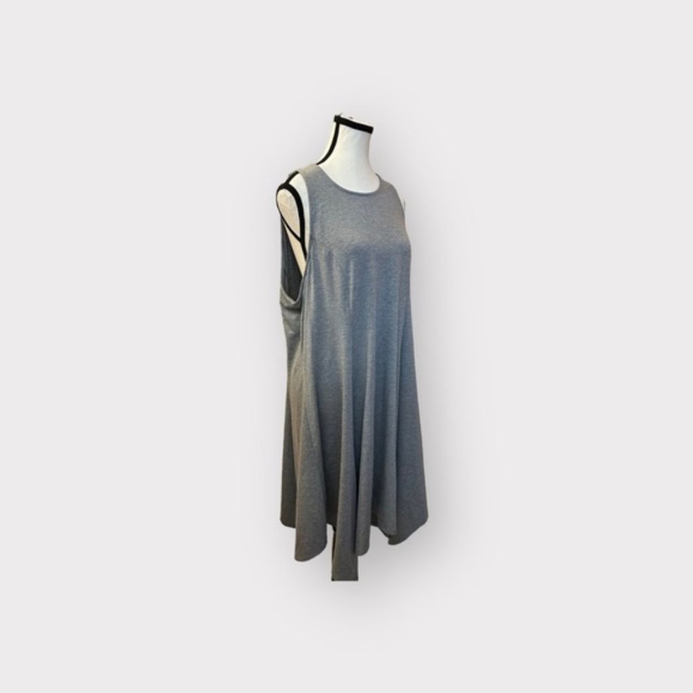 Women’s Torrid Heather Grey Midi Jersey Trapeze Dress 2 - Picture 6 of 12